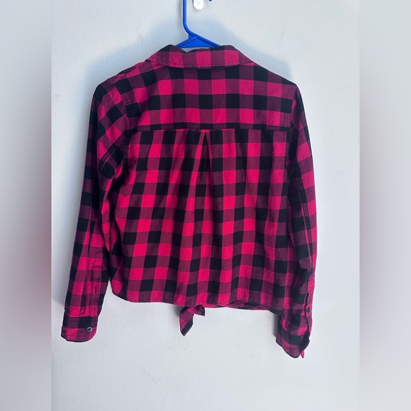 Madewell Women Plaid Tie-Front Shirt in Buffalo Check Size Small - Picture 4 of 8